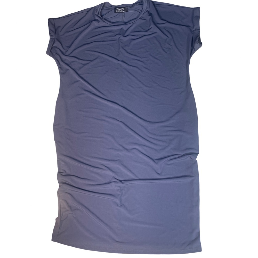 Brigitte Brianna Pocket Tee Dress - grey/ size M